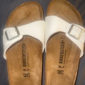 Birkenstock Women's White Slide Sandals (Madrid)
